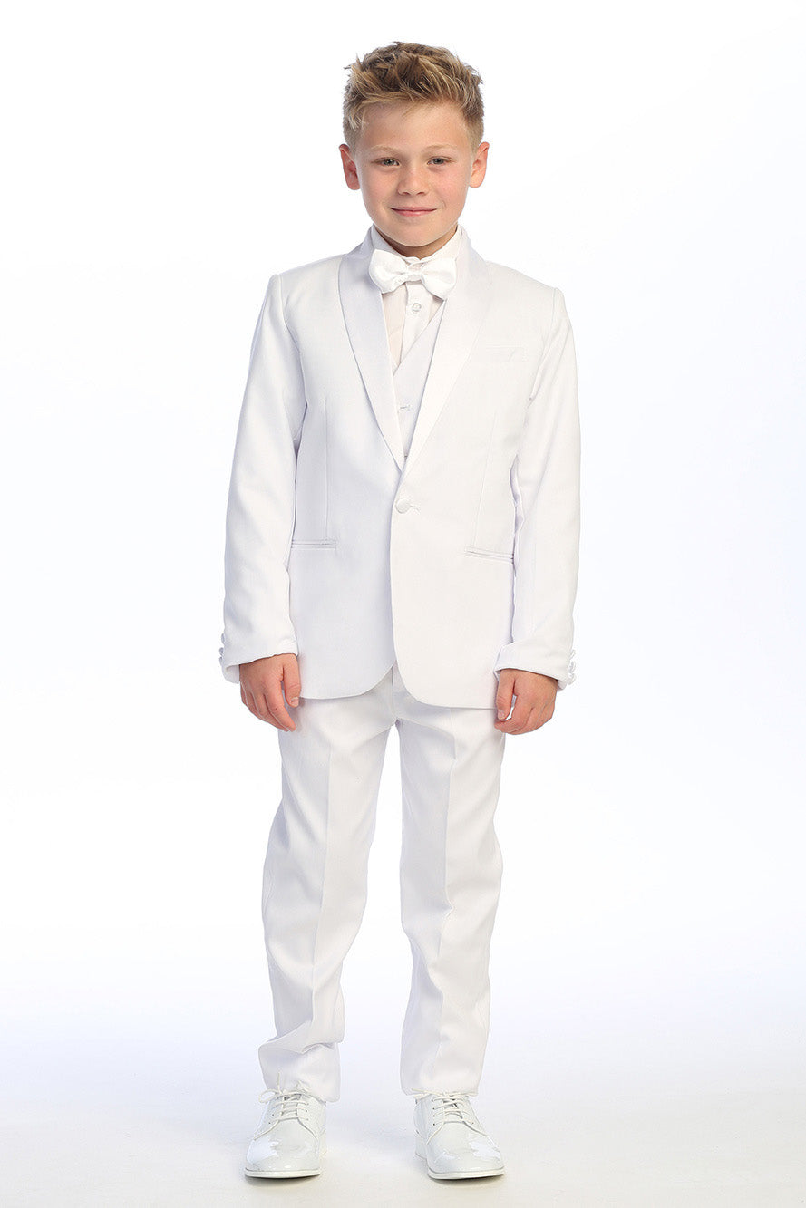 "Cornell" Kids White Tuxedo (5-Piece Set)
