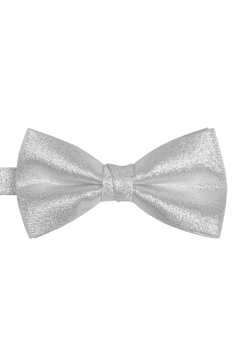 Tux Park Metallic Silver Bow Tie