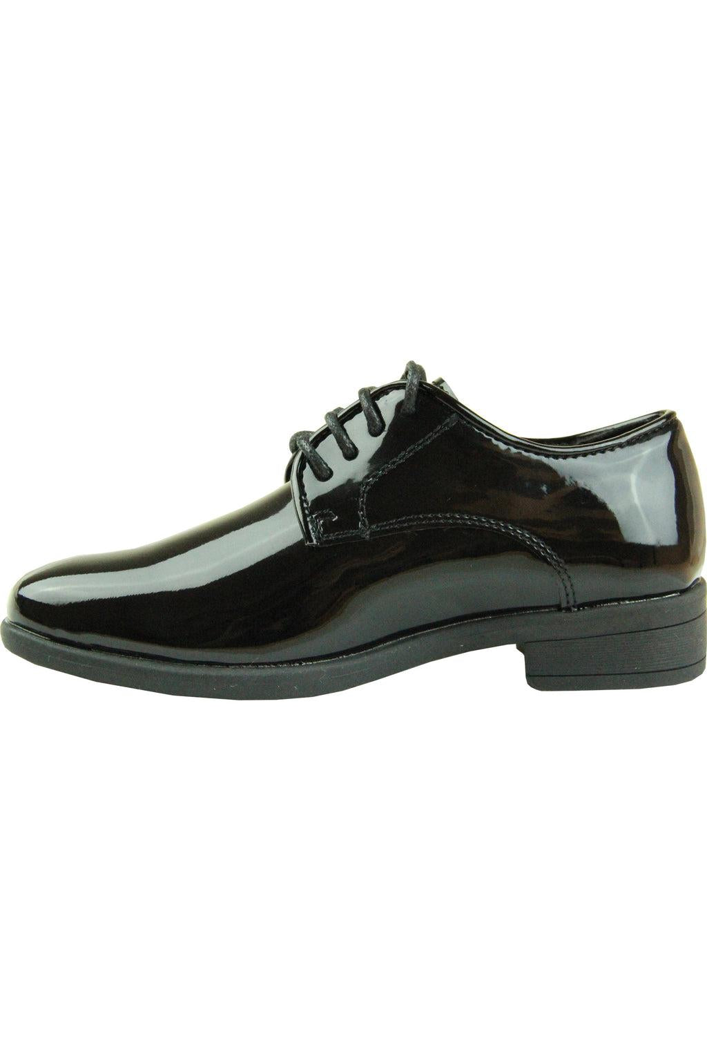 "Star" Kids Black Tuxedo Shoes