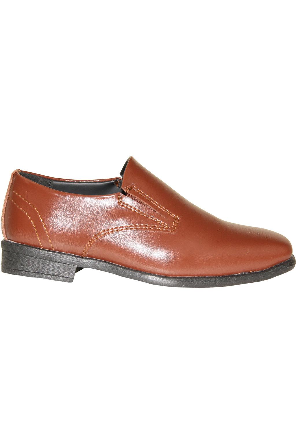 "Andrew" Kids Brown Dress Shoes