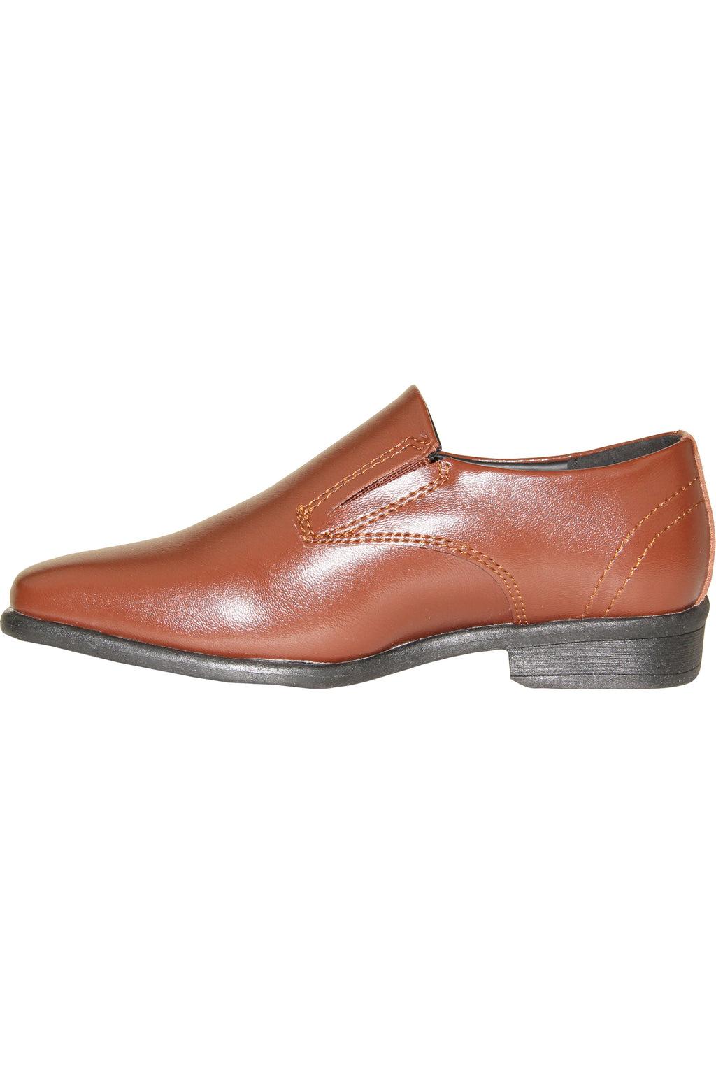 "Andrew" Kids Brown Dress Shoes