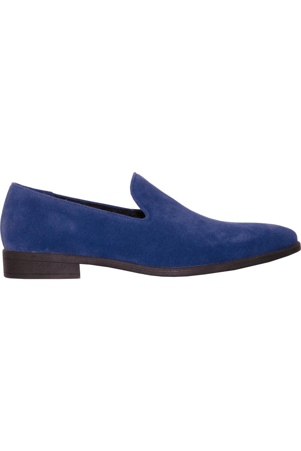 "Chelsea" Blue Suede Tuxedo Shoes