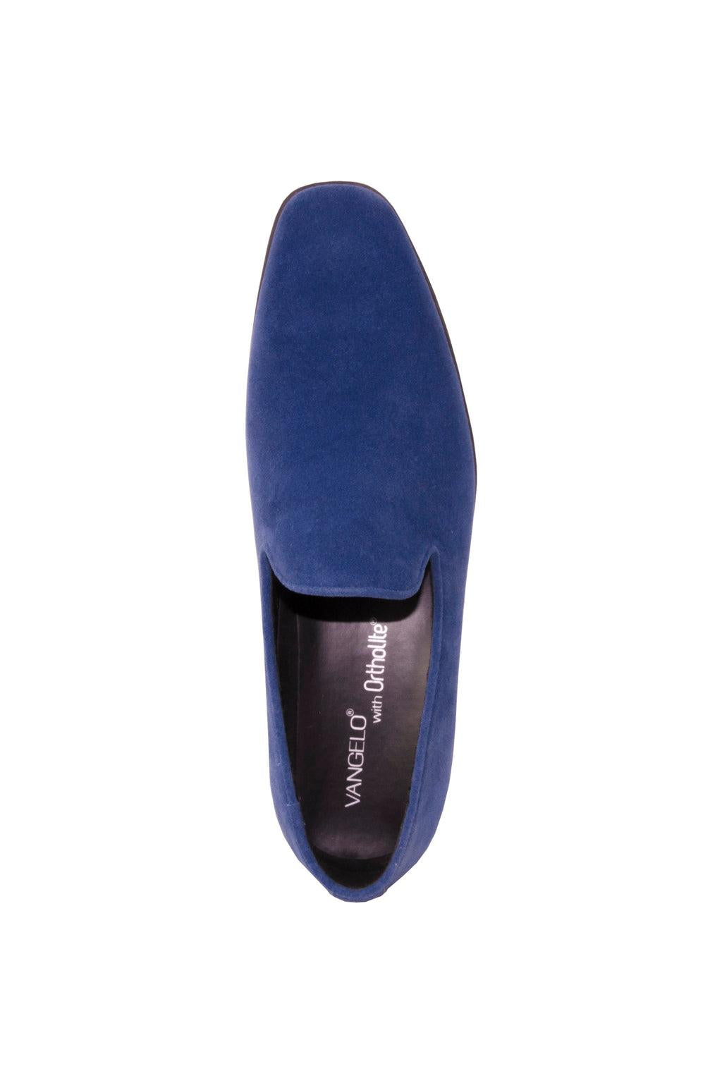 "Chelsea" Blue Suede Tuxedo Shoes