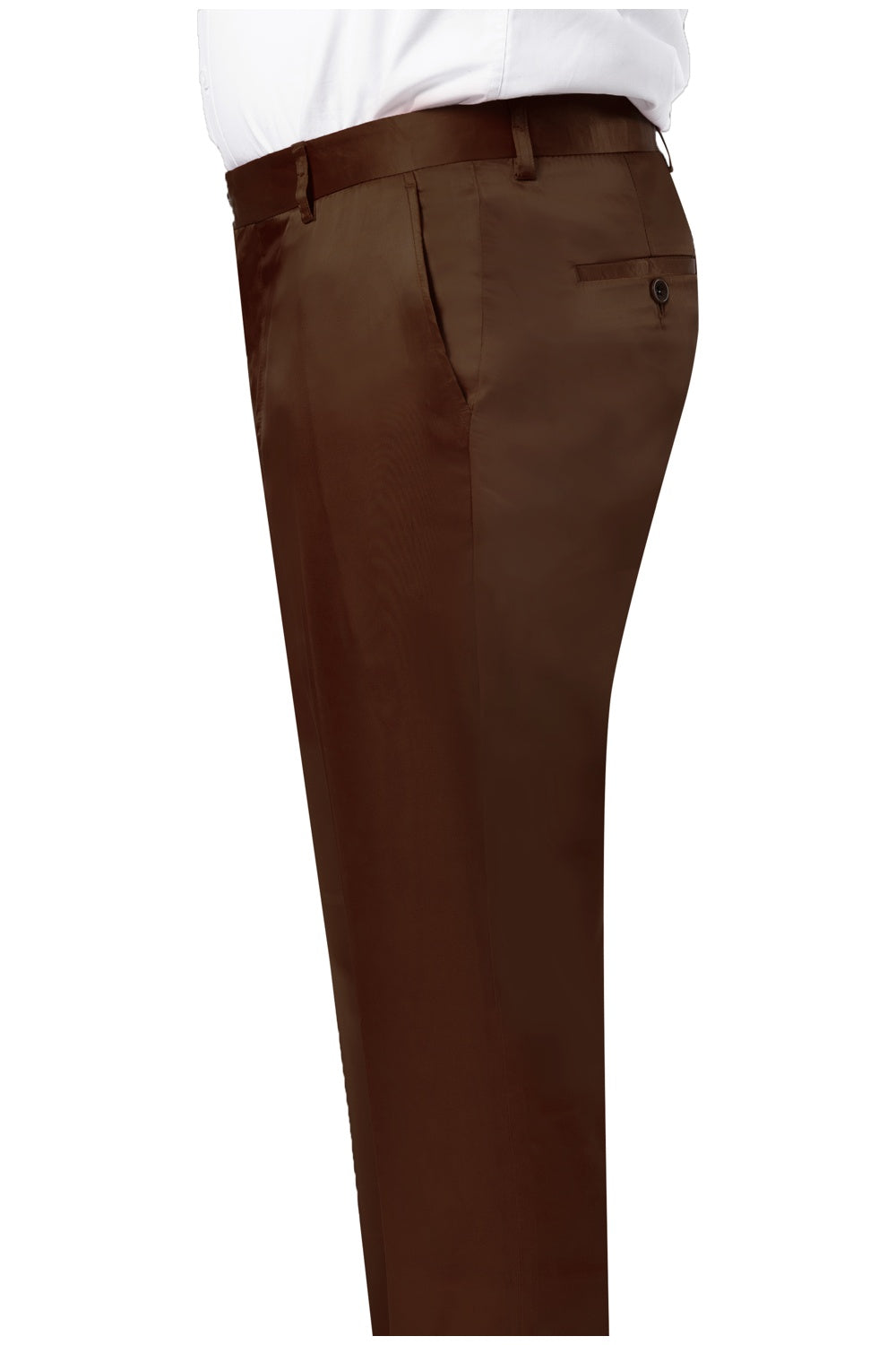 "Satin Luxe" Brown Tuxedo Pants