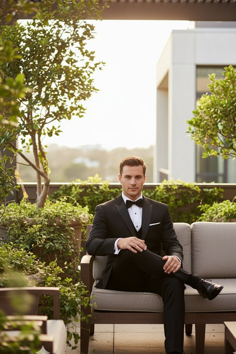 "Vermont" Black Tuxedo Jacket (Separates)