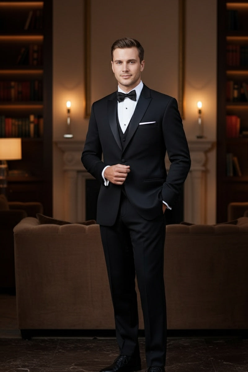"Vermont" Black Tuxedo Jacket (Separates)