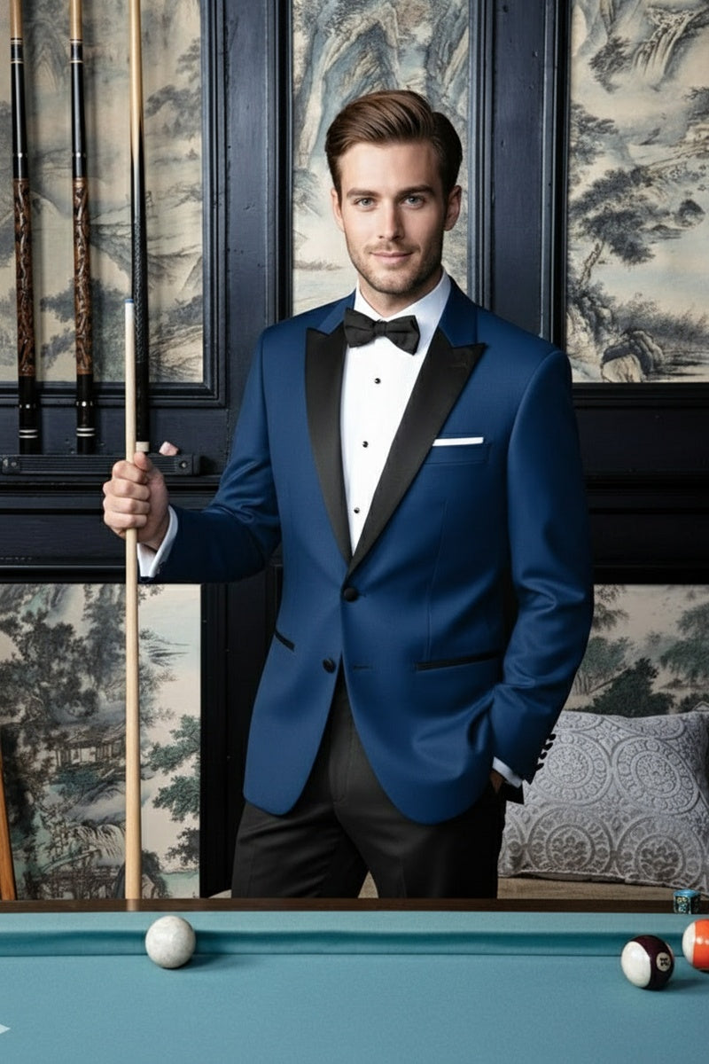 "Vermont" Indigo Blue Tuxedo Jacket