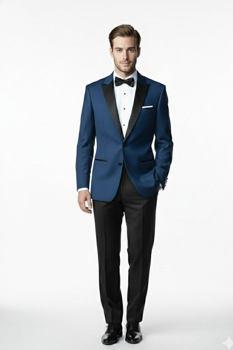 "Vermont" Indigo Blue Tuxedo Jacket