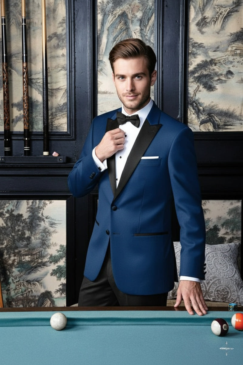 "Vermont" Indigo Blue Tuxedo Jacket