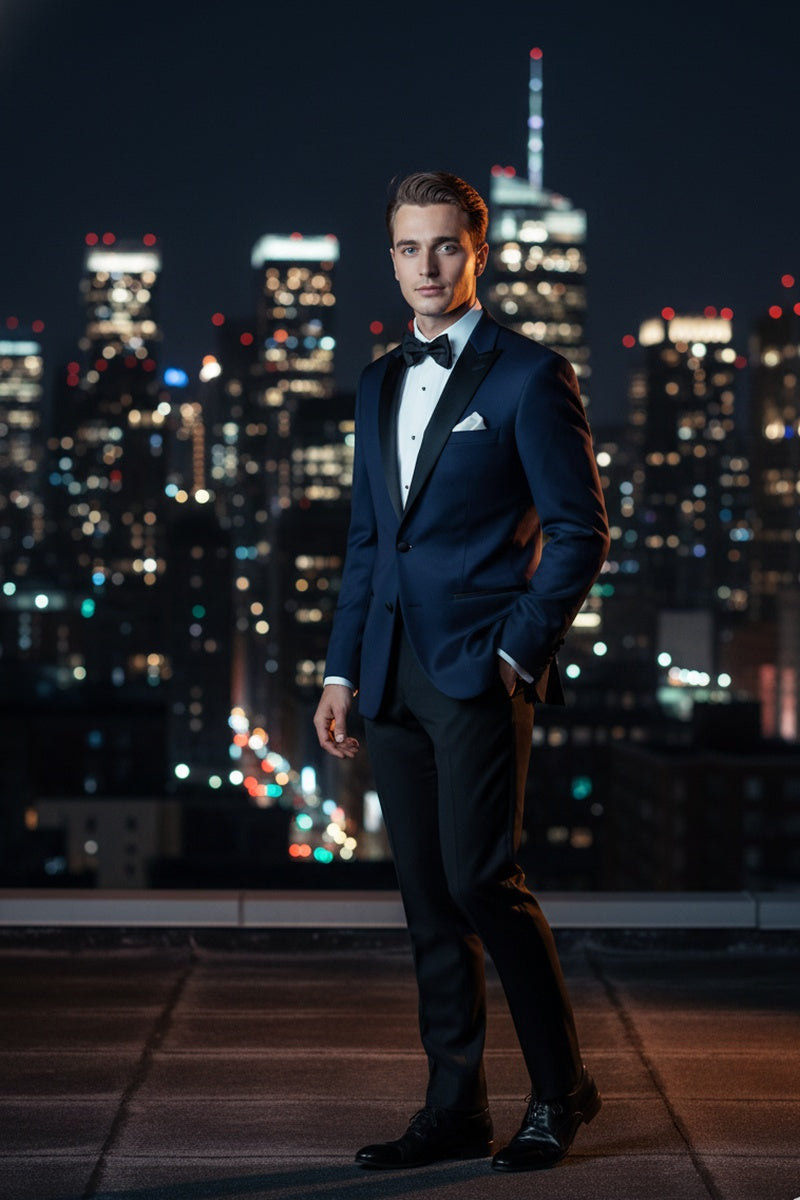 "Vermont" Midnight Blue Tuxedo Jacket