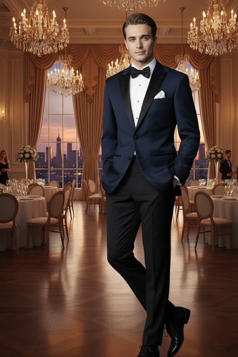"Vermont" Midnight Blue Tuxedo Jacket