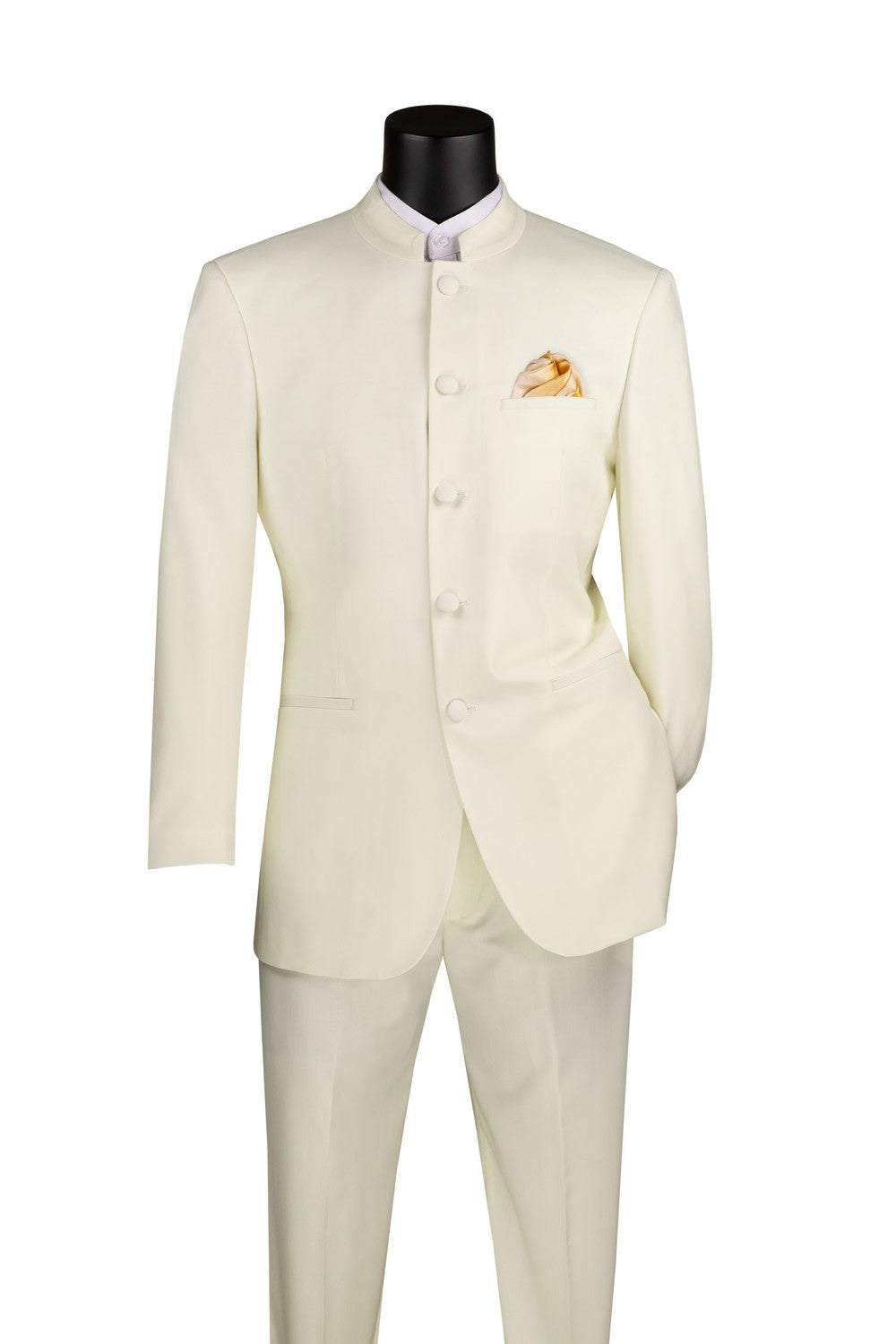 "Mandarin" Ivory 5-Button Suit (2-Piece Set)