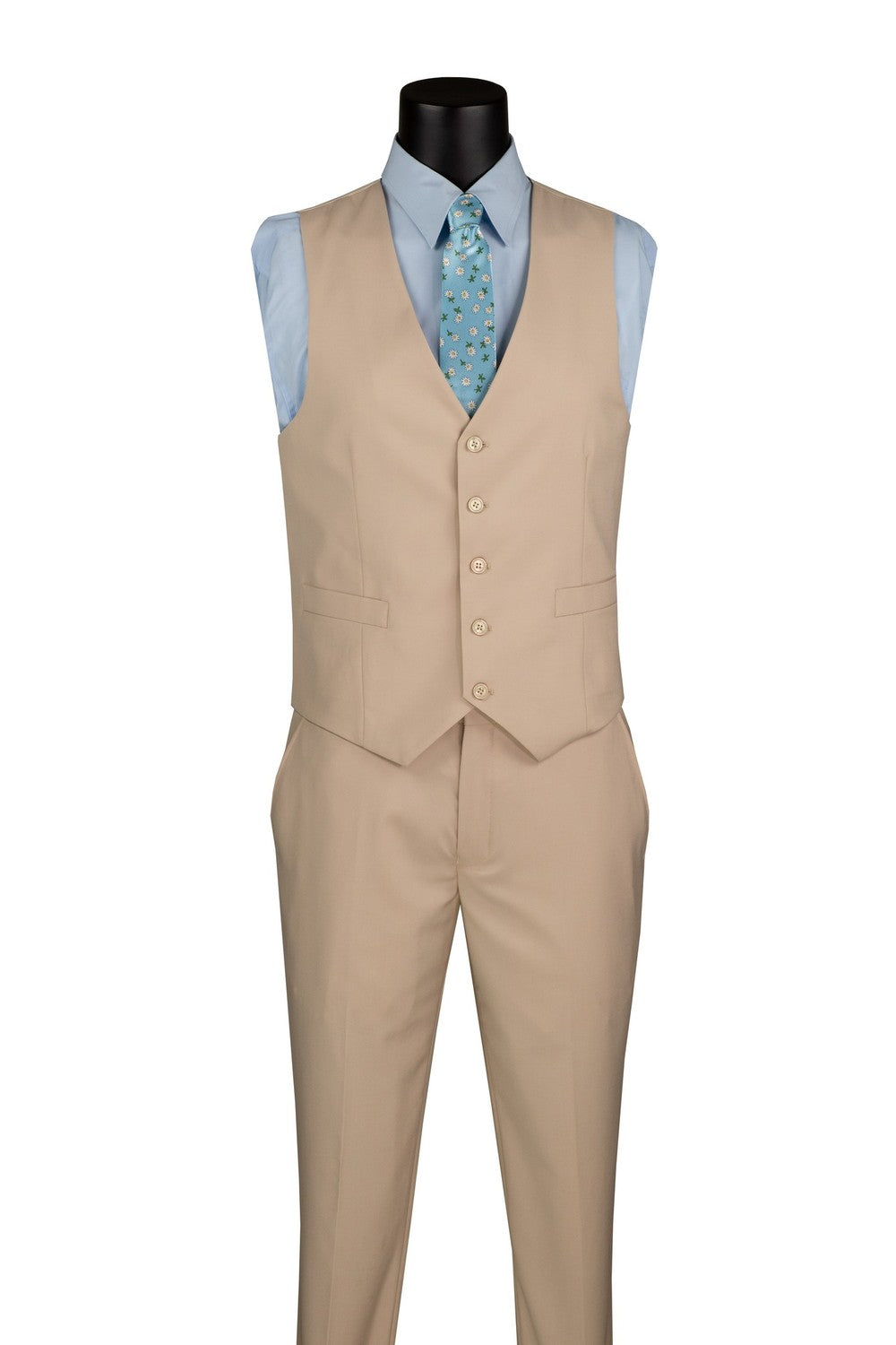 "Preston" Stone 2-Button Notch Suit (3-Piece Set)