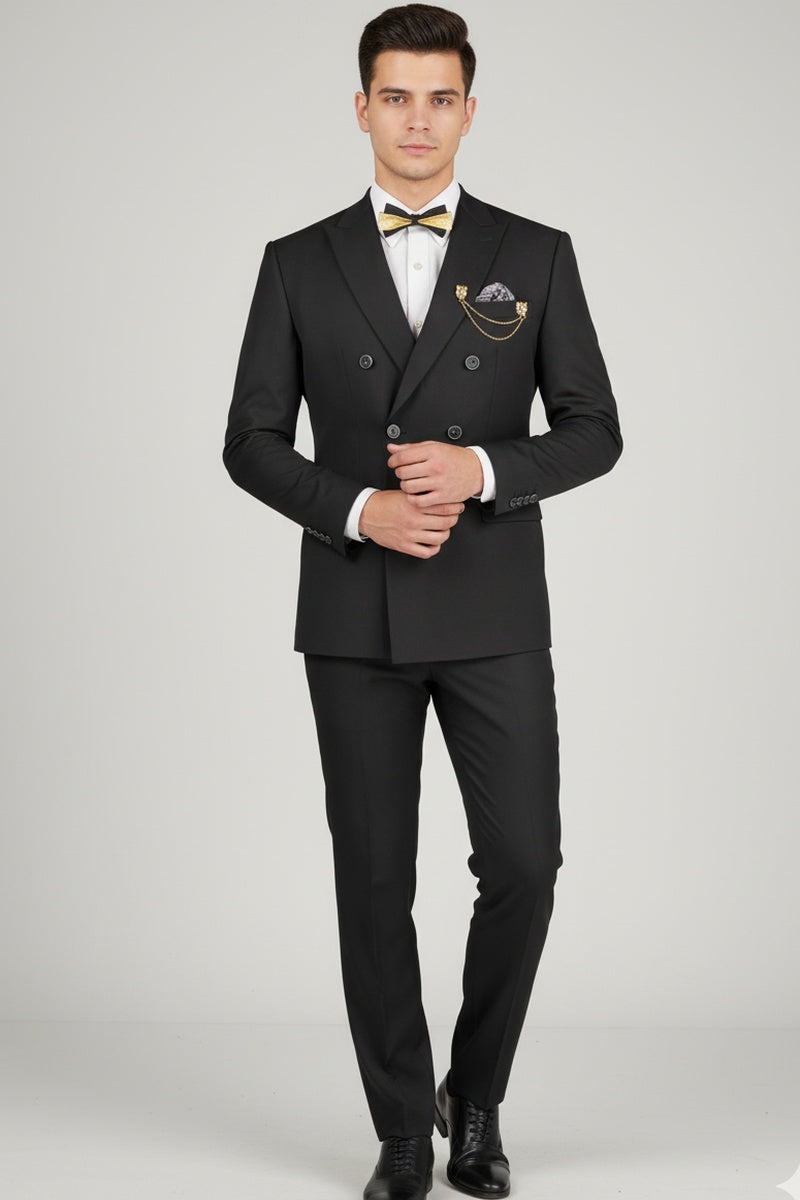 "Apex" Black Suit (2-Piece Set)