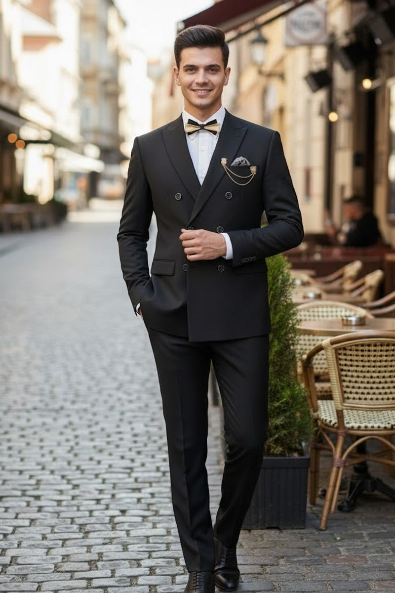 "Apex" Black Suit (2-Piece Set)
