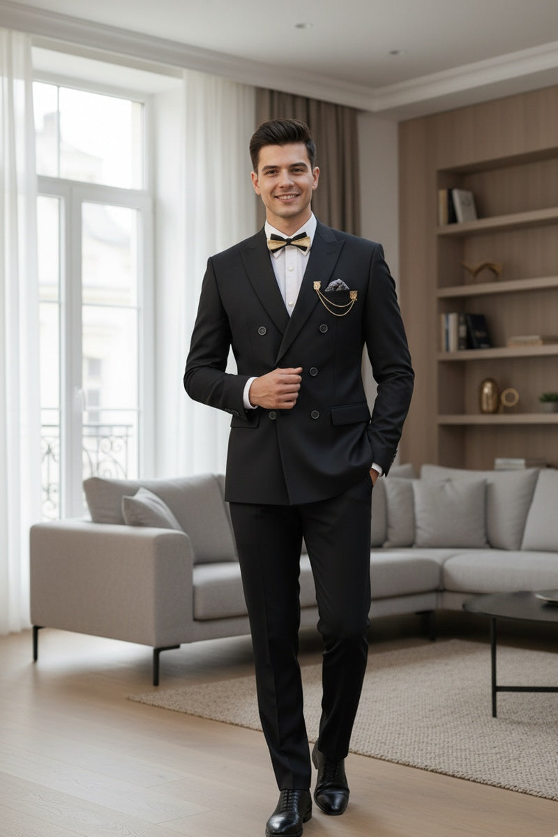 "Apex" Black Suit (2-Piece Set)