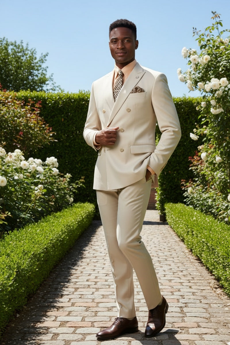 "Apex" Bone White Suit (2-Piece Set)