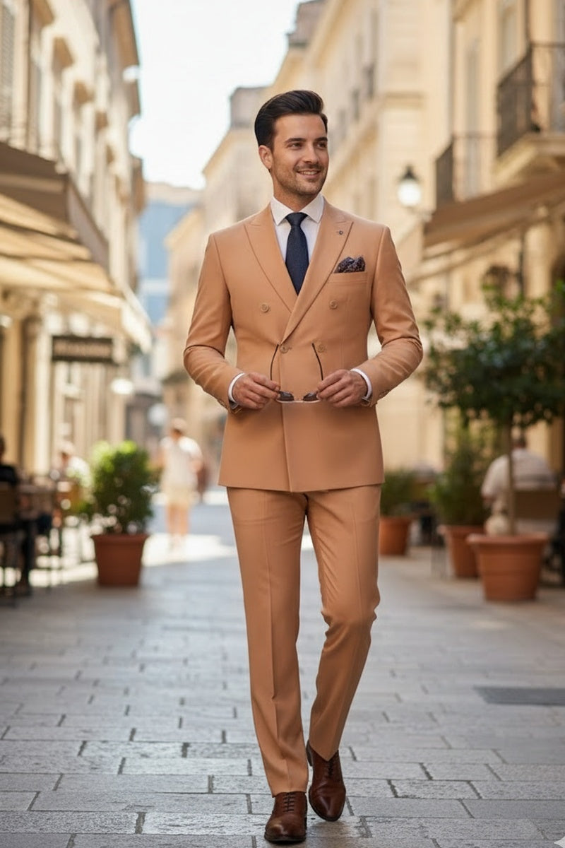 "Apex" Peach Suit (2-Piece Set)