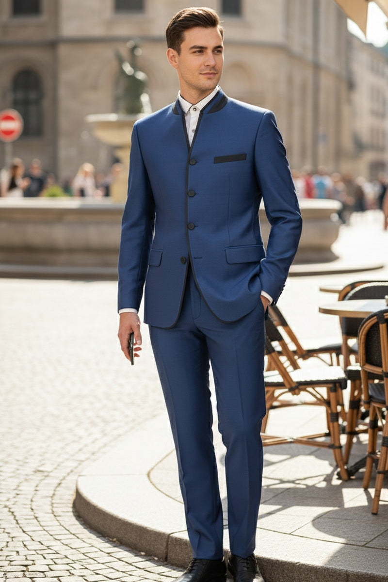 "Darius" Blue Tuxedo (2-Piece Set)