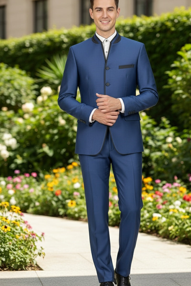 "Darius" Blue Tuxedo (2-Piece Set)