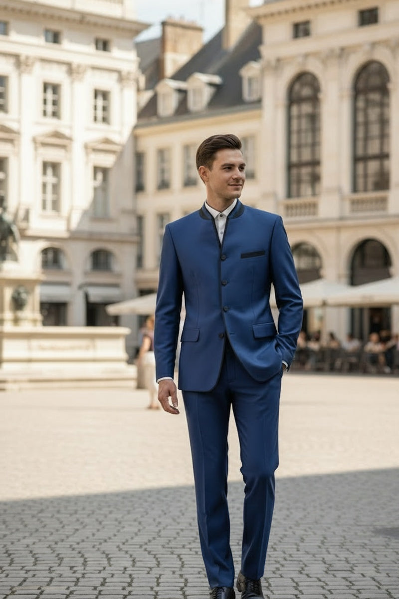 "Darius" Blue Tuxedo (2-Piece Set)