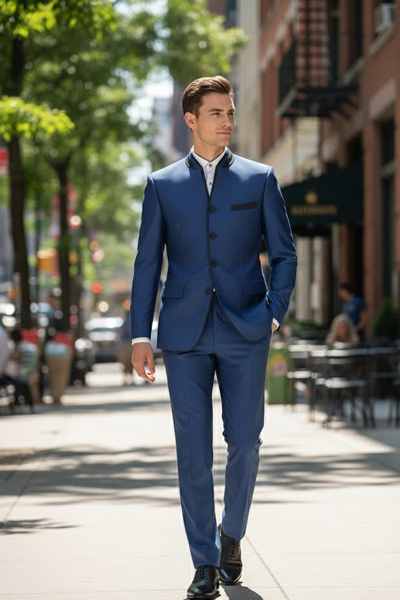 "Darius" Blue Tuxedo (2-Piece Set)