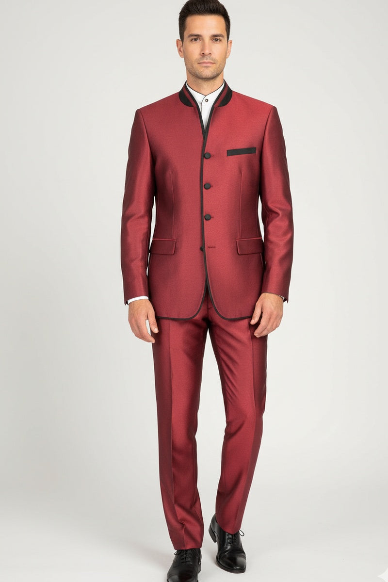 "Darius" Burgundy Tuxedo (2-Piece Set)