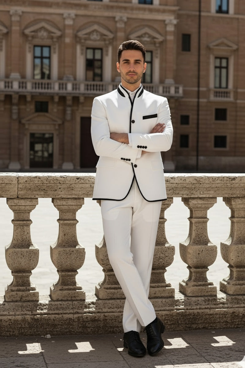"Darius" White Tuxedo (2-Piece Set)