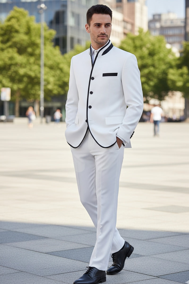 "Darius" White Tuxedo (2-Piece Set)