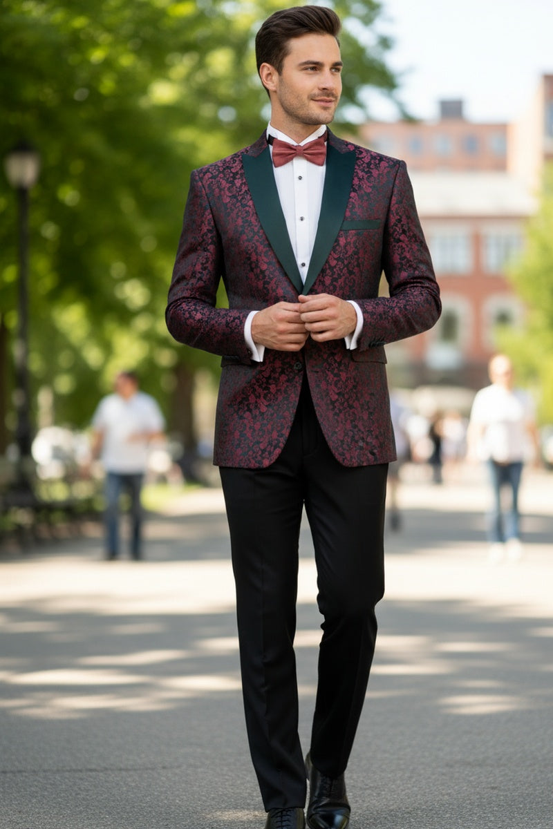 "Elegant" Red Tuxedo Jacket (Separates)