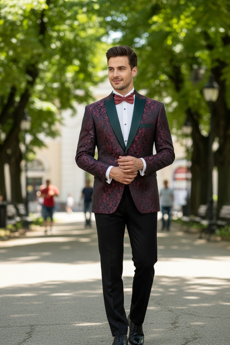 "Elegant" Red Tuxedo Jacket (Separates)