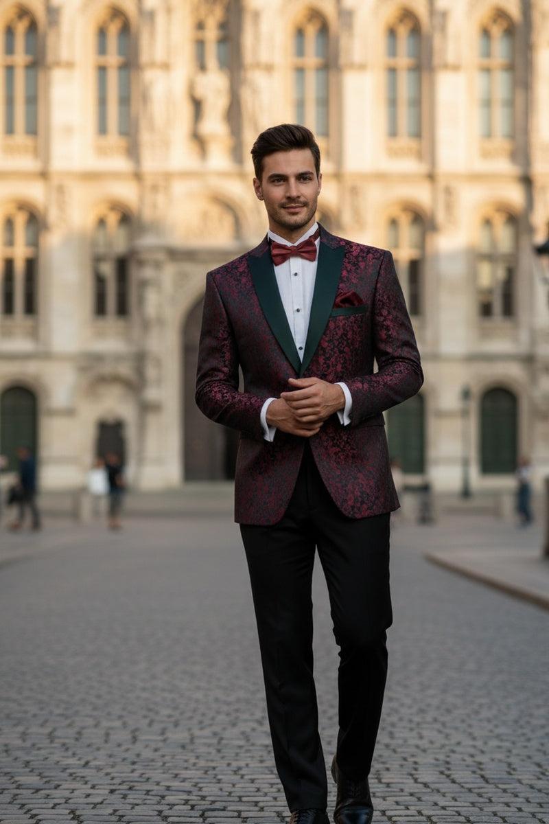 "Elegant" Red Tuxedo Jacket (Separates)