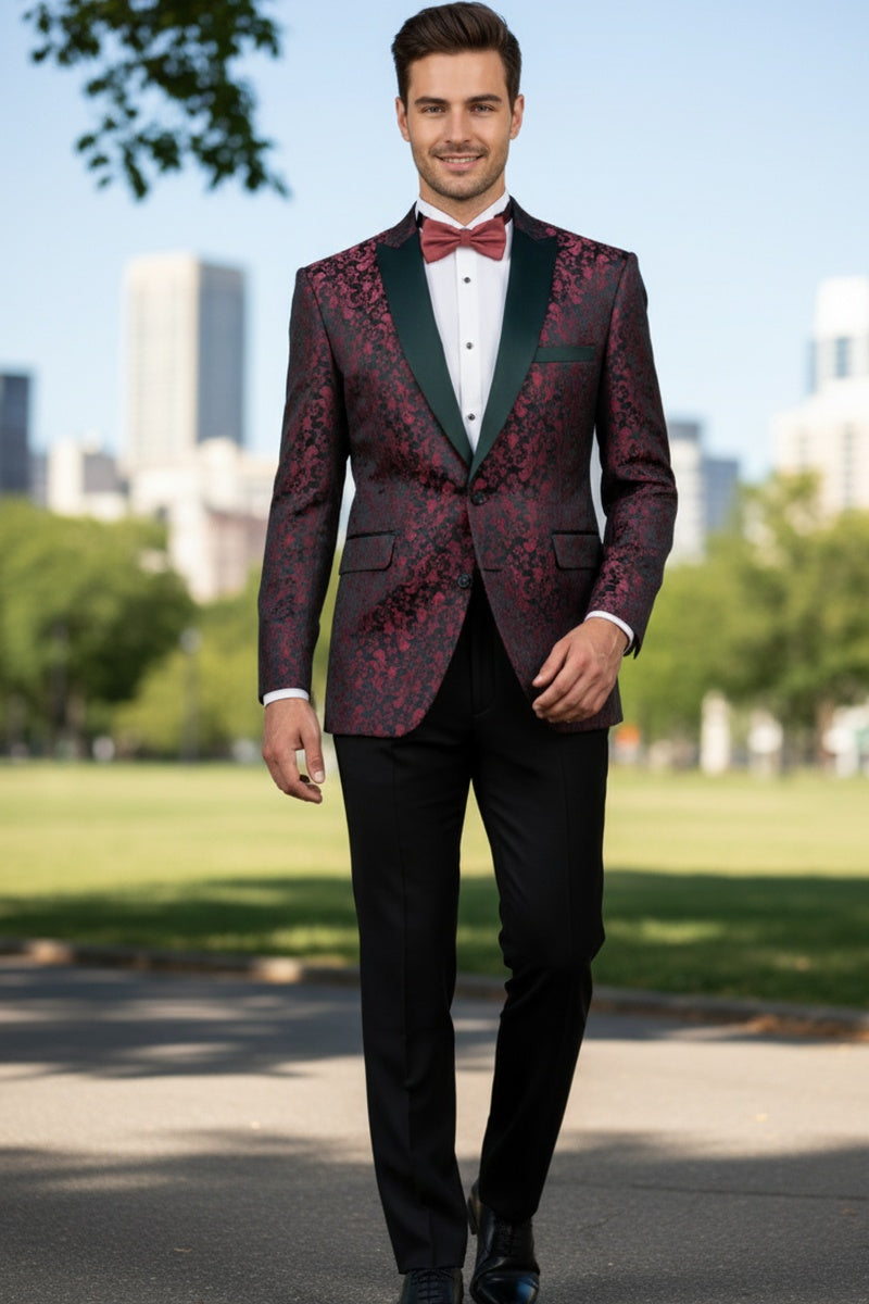 "Elegant" Red Tuxedo Jacket (Separates)