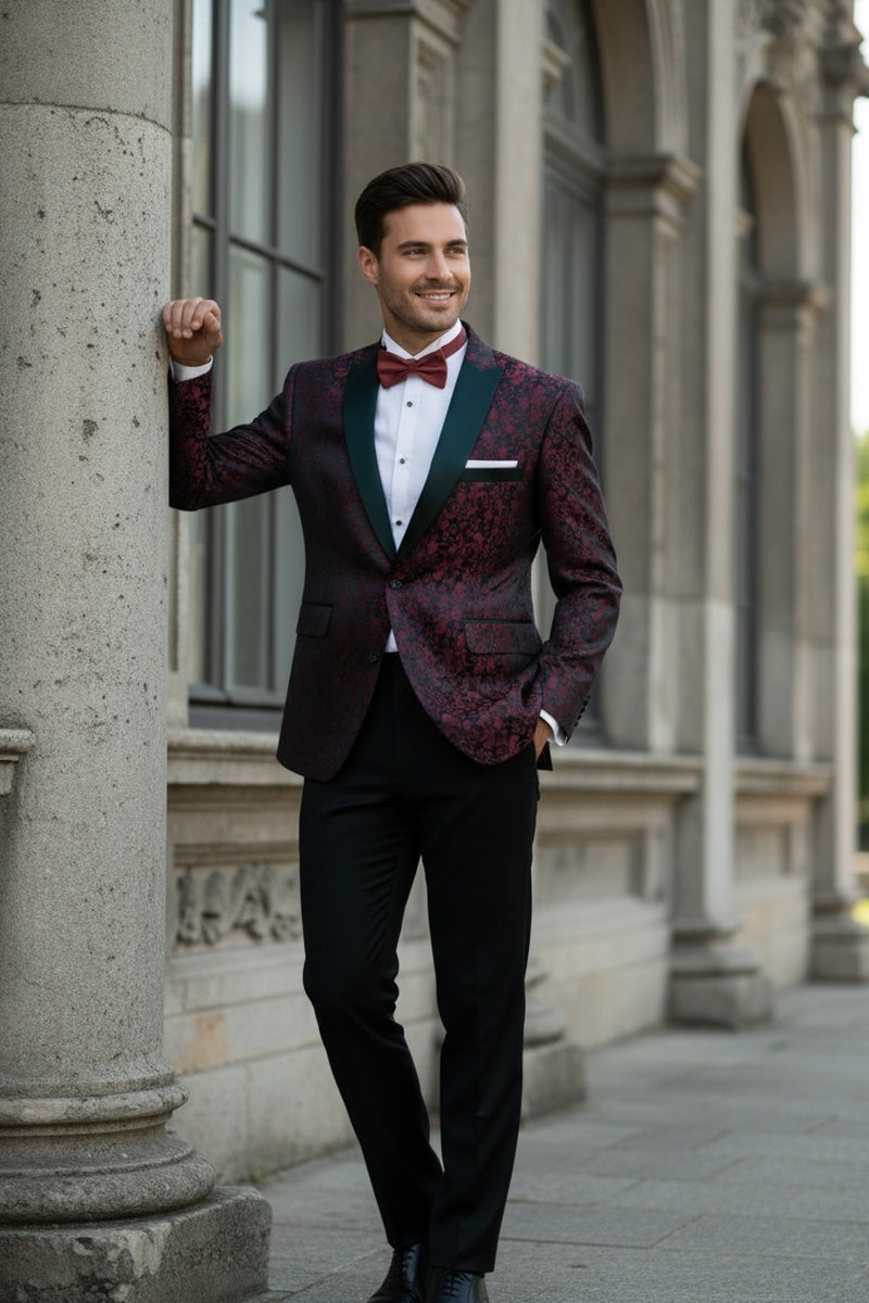 "Elegant" Red Tuxedo Jacket (Separates)