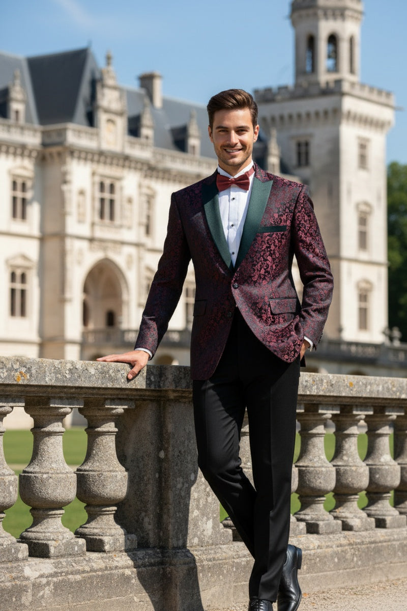 "Elegant" Red Tuxedo Jacket (Separates)