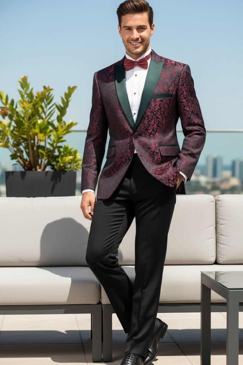 "Elegant" Red Tuxedo Jacket (Separates)