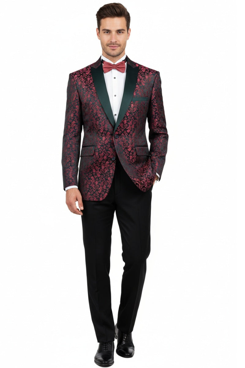 "Elegant" Red Tuxedo Jacket (Separates)