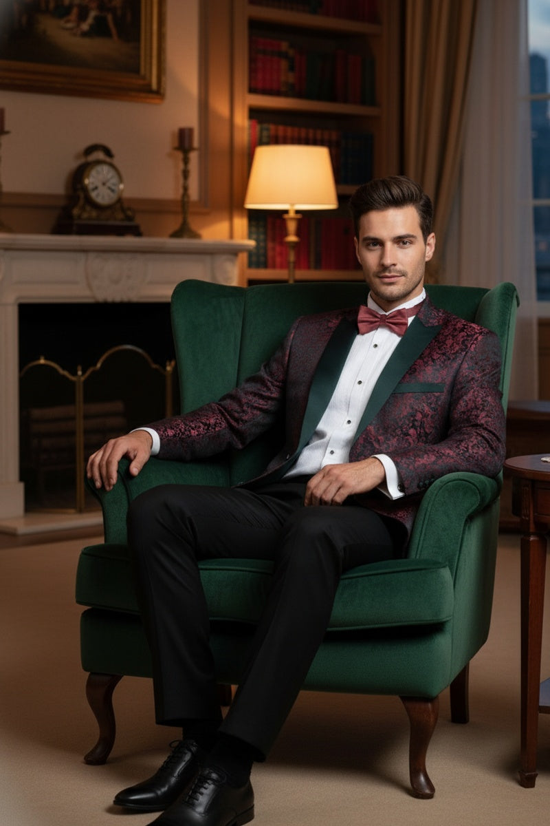 "Elegant" Red Tuxedo Jacket (Separates)