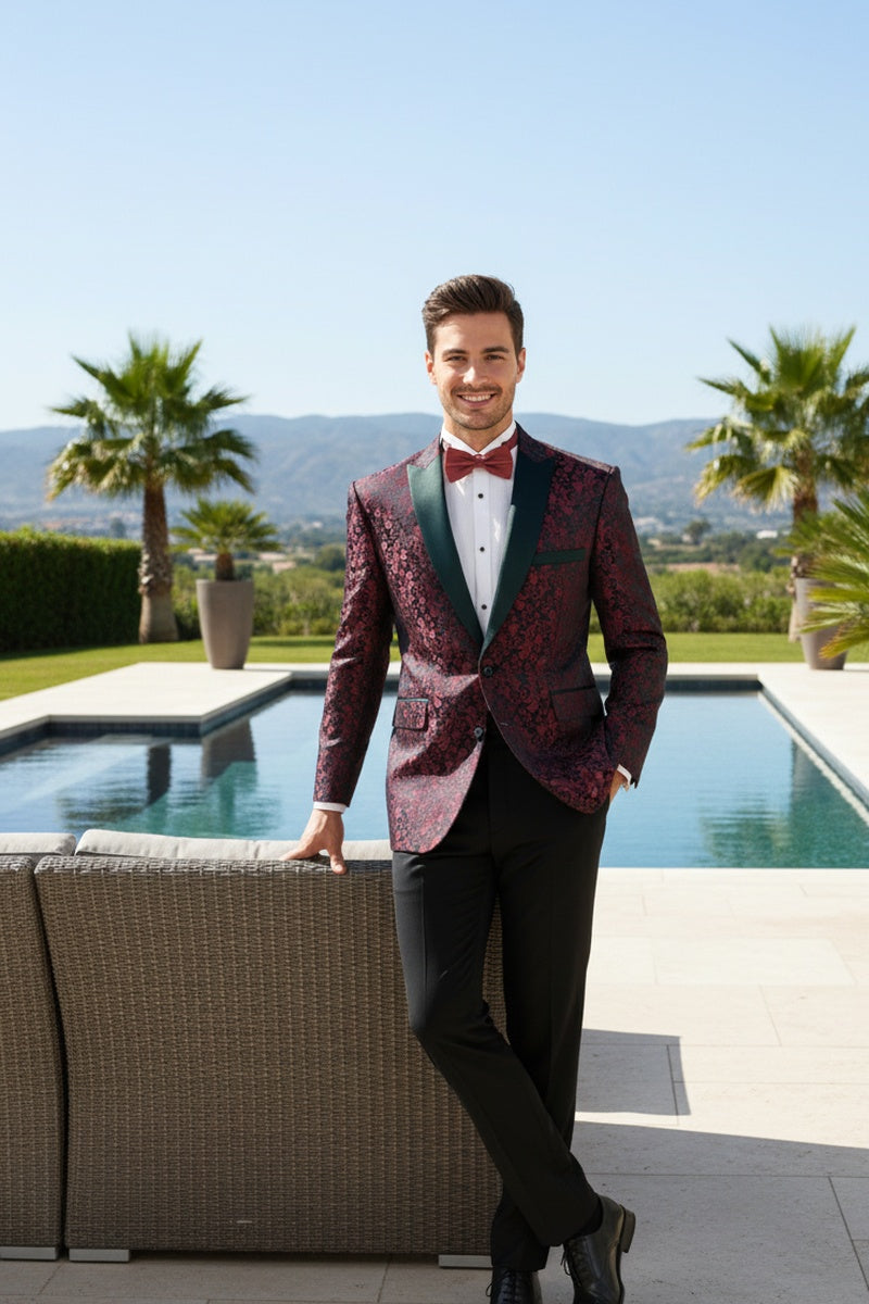 "Elegant" Red Tuxedo Jacket (Separates)