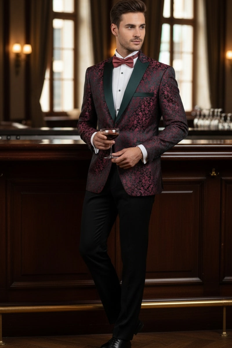 "Elegant" Red Tuxedo Jacket (Separates)