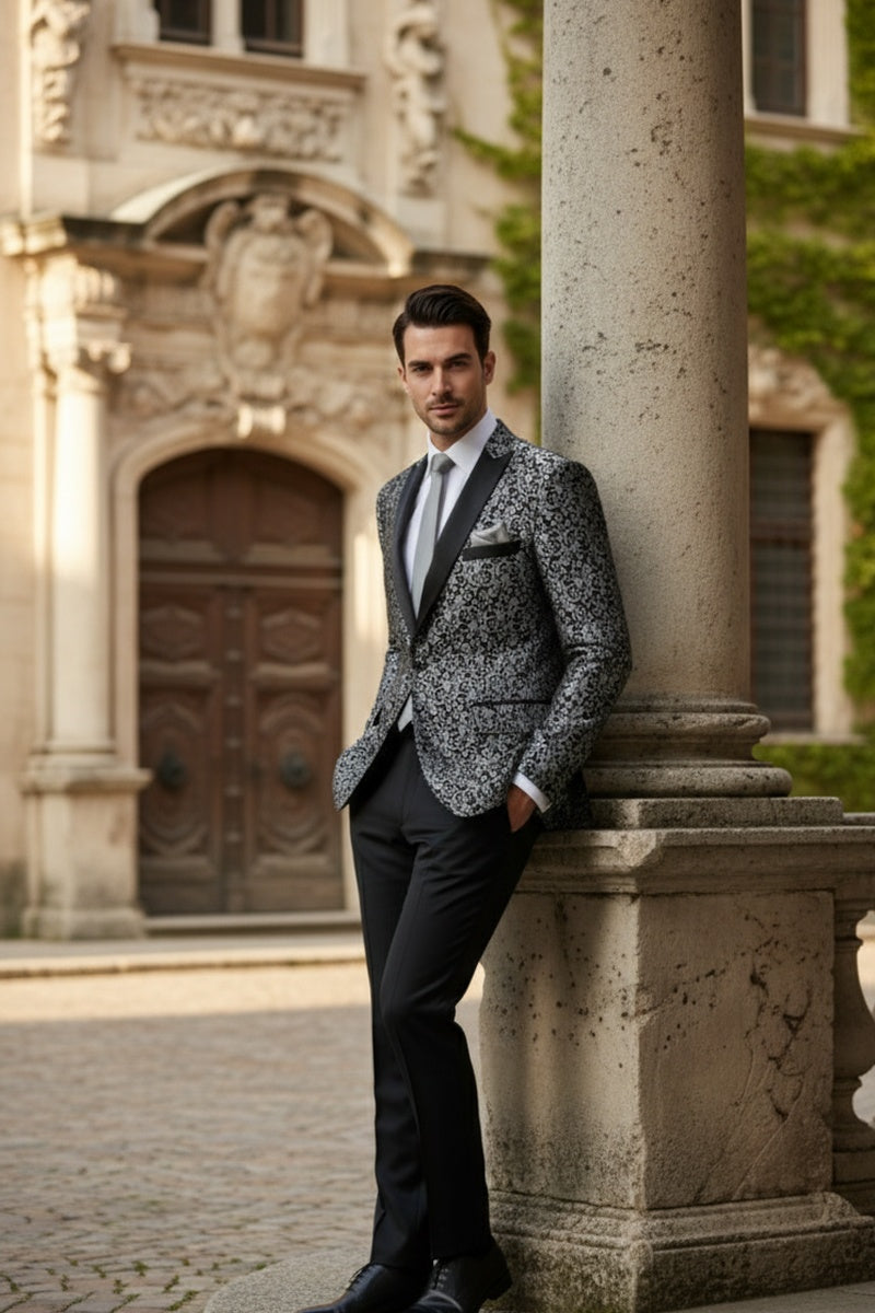 Elegant" Silver Tuxedo Jacket (Separates) PolishedThreads.com Elegant" Silver Tuxedo Jacket (Separates) PolishedThreads.com