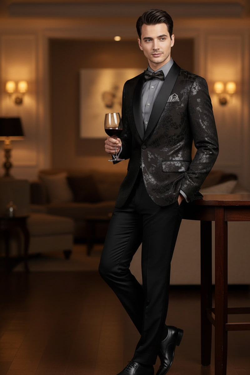 "Fusion" Black Tuxedo Jacket (Separates)