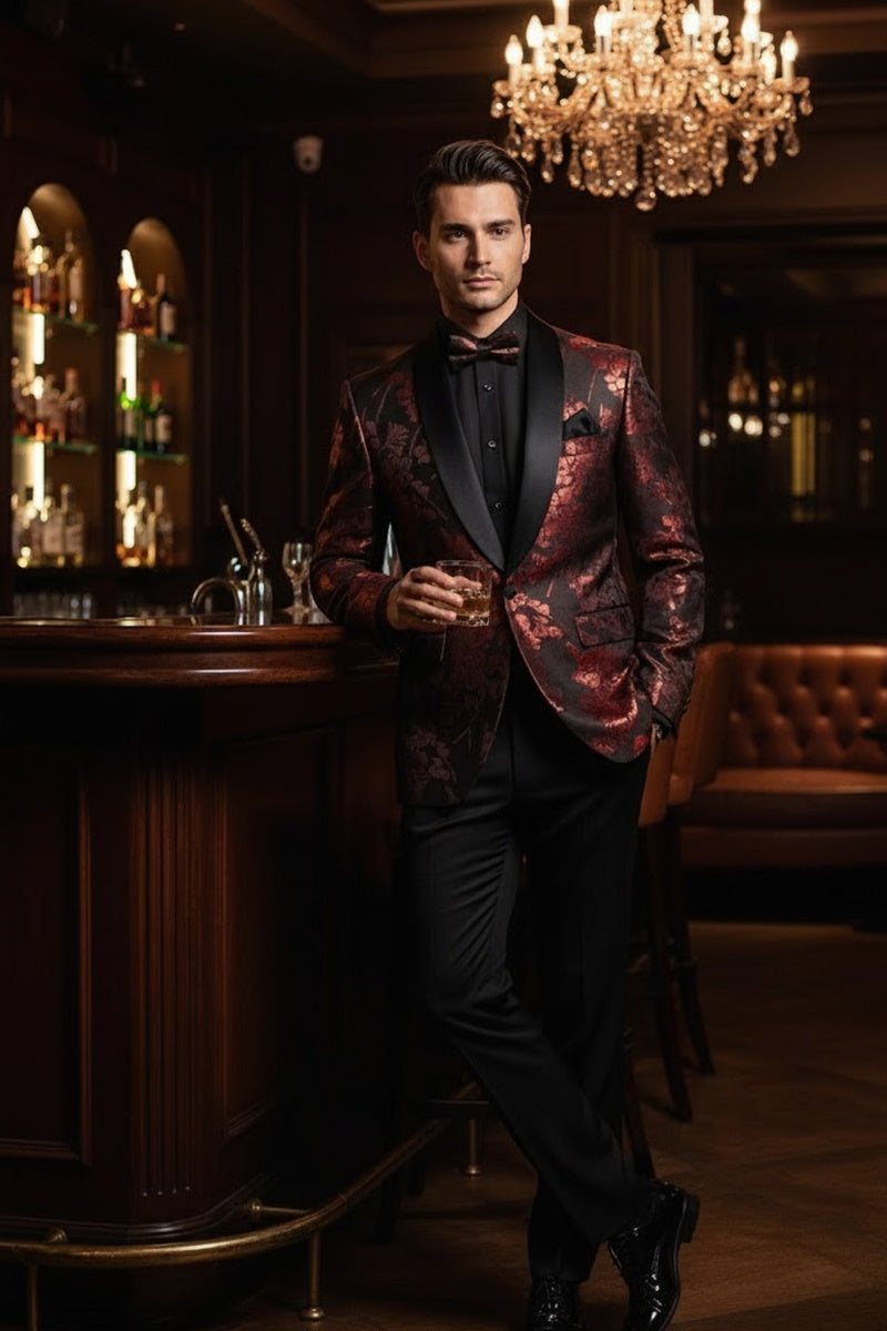 "Fusion" Red Tuxedo Jacket (Separates)
