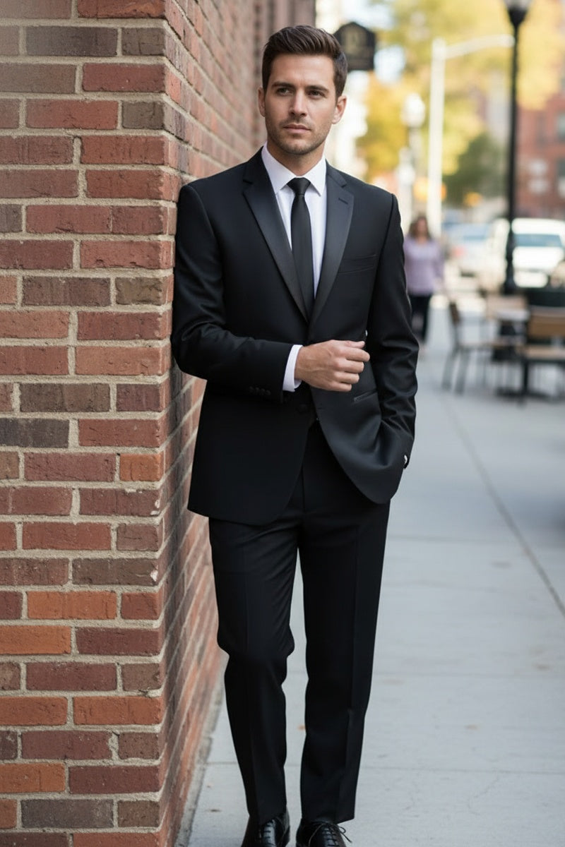 "Giorgio" Black Vinci Tuxedo (2-Piece Set)