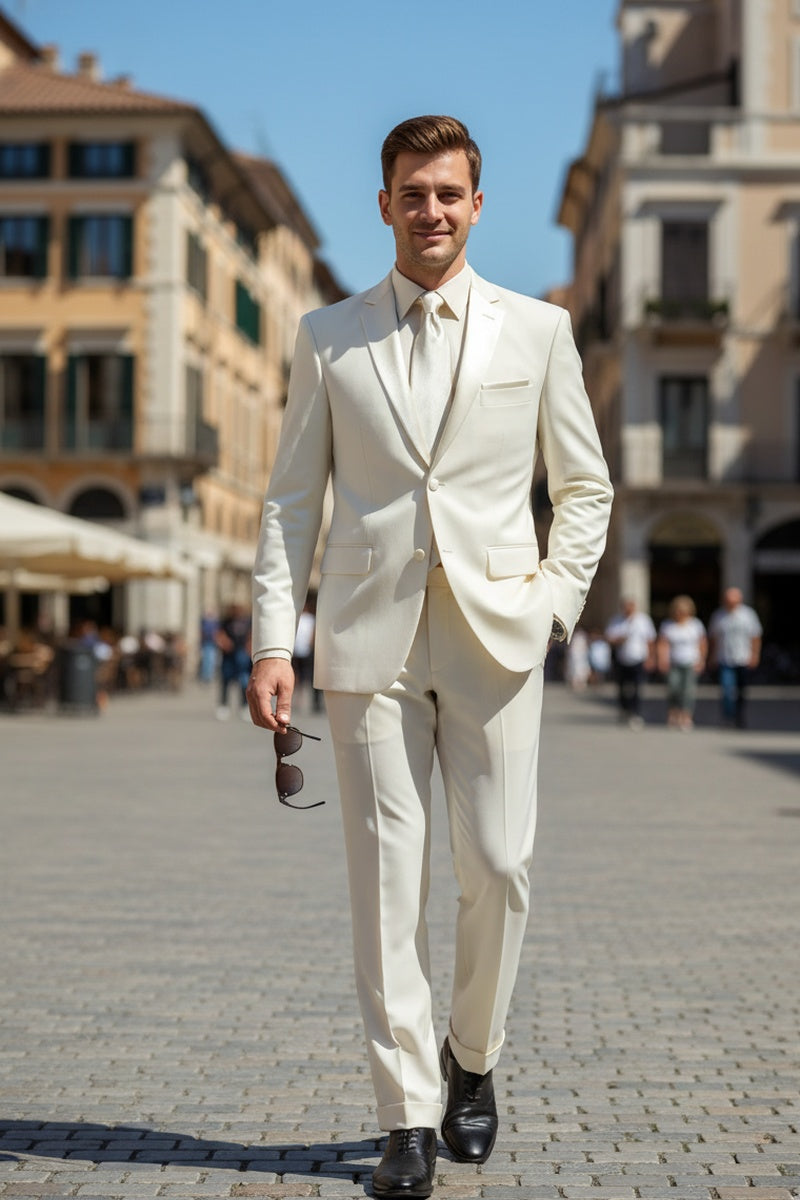 "Giorgio" Ivory 2-Button Notch Tuxedo (2-Piece Set)