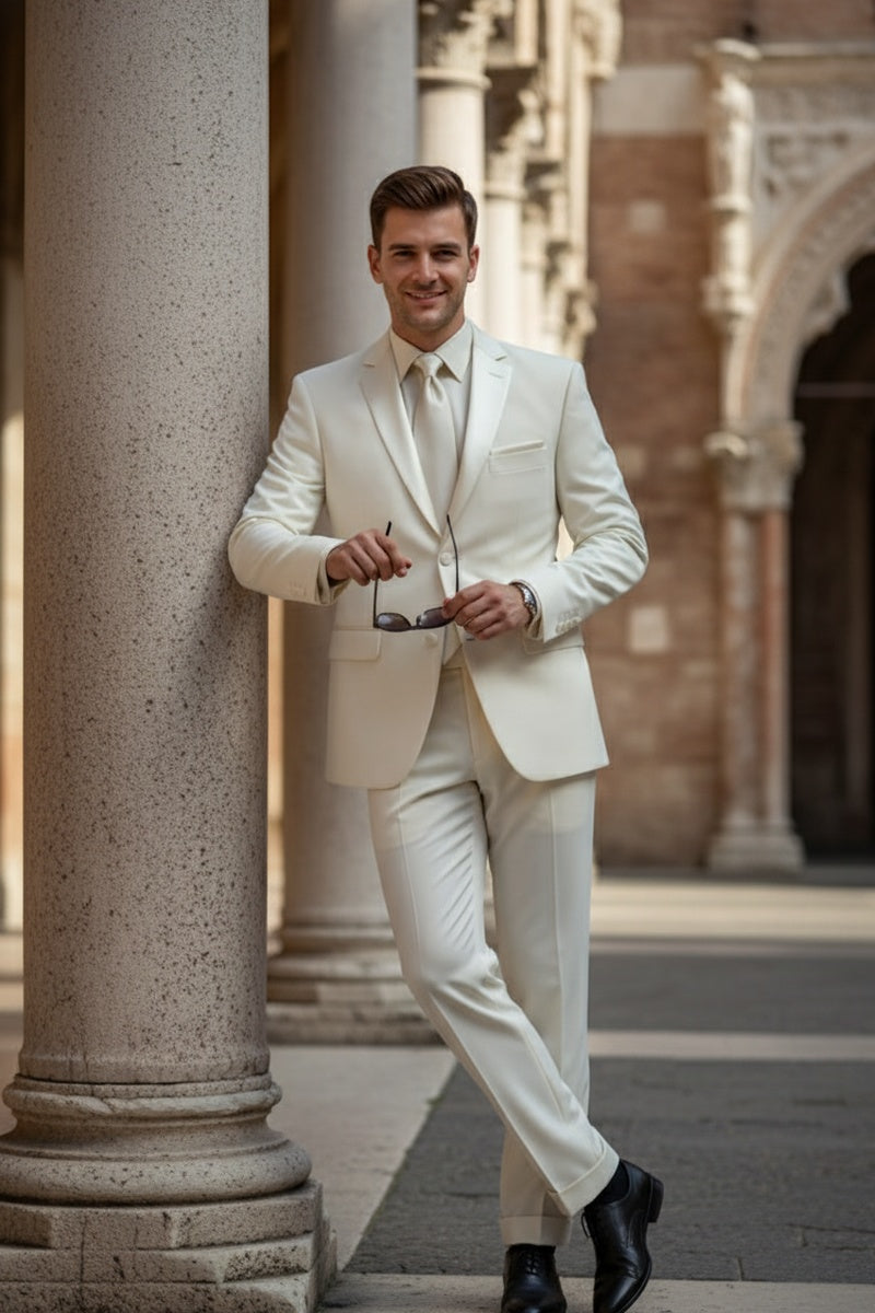 "Giorgio" Ivory 2-Button Notch Tuxedo (2-Piece Set)
