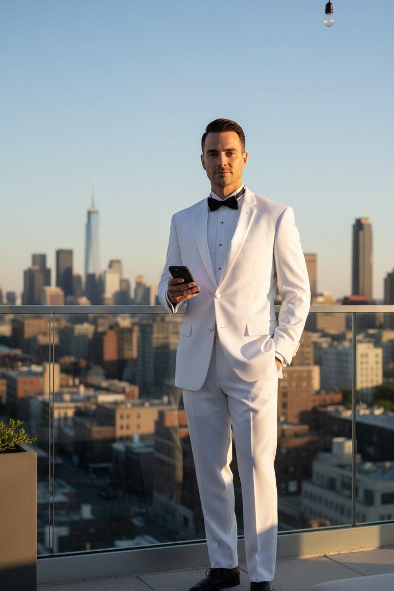 "Giorgio" White Vinci Tuxedo (2-Piece Set)