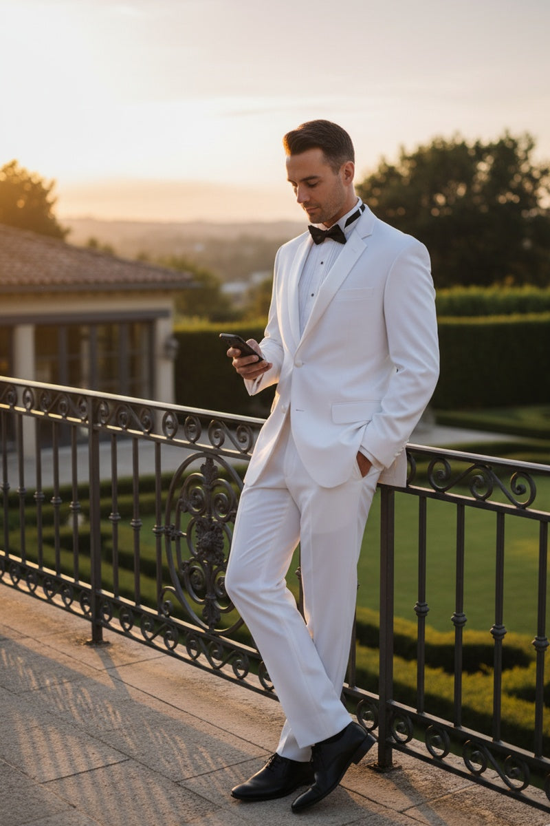 "Giorgio" White Vinci Tuxedo (2-Piece Set)