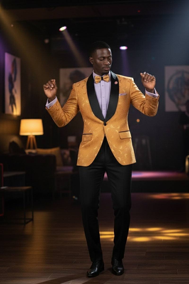 "Impressions" Gold Tuxedo Jacket (Separates)