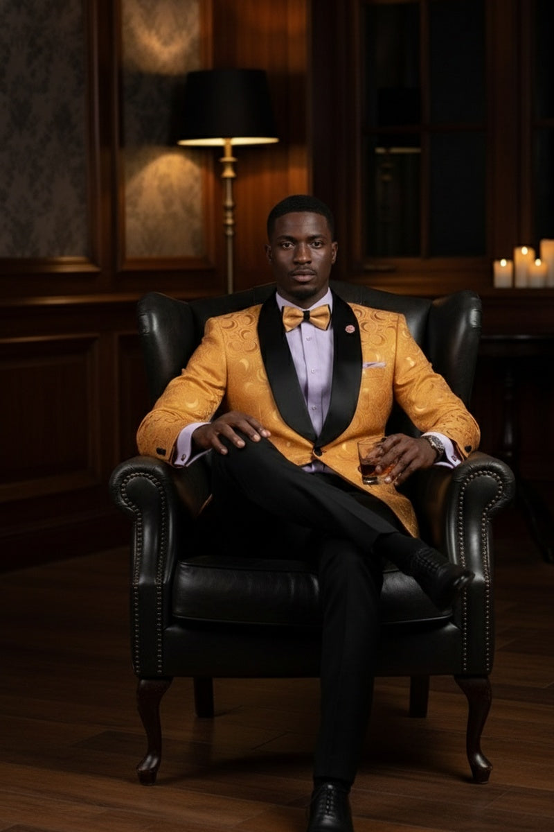 "Impressions" Gold Tuxedo Jacket (Separates)